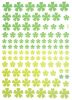 Green Floral Heart - Large Wall Decals Stickers Appliques Home Decor