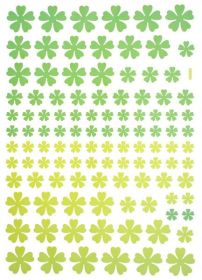 Green Floral Heart - Large Wall Decals Stickers Appliques Home Decor