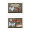 "Home Grown" 2-Piece Vignette By Pam Britton, Ready to Hang Framed Print, White Frame