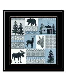 "Cabin in the Woods" by Deb Strain, Ready to Hang Framed Print, Black Frame