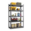 Storage Shelves 5 Tier Heavy Duty Metal Shelving Unit Adjustable Shelving Units and Storage Rack Kitchen Garage Shelf H72 * W47.2 * D23.6