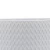 10" CHEVRONPLANTER W/ STAND, WHITE