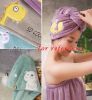Microfiber Hair Wrap Towel for Long Hair Brown Drying Hair Cap Absorbent Dinosaur Pattern