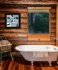 "Cabin in the Woods" by Deb Strain, Ready to Hang Framed Print, Black Frame