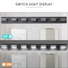 LED Modern Black Vanity Lights, 7-Lights Acrylic Matte Black Bathroom Vanity Lights Over Mirror