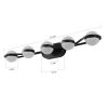 Vanity Lights With 5 LED Bulbs For Bathroom Lighting(Black)