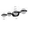 Vanity Lights With 4 LED Bulbs For Bathroom Lighting(Black)