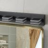 LED Modern Black Vanity Lights, 7-Lights Acrylic Matte Black Bathroom Vanity Lights Over Mirror