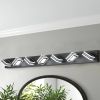 LED Modern Black Vanity Lights, 7-Lights Acrylic Matte Black Bathroom Vanity Lights Over Mirror