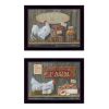"Home Grown" 2-Piece Vignette By Pam Britton, Ready to Hang Framed Print, Black Frame